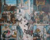 Из жизни Нового города.(Продана) Картина находится в коллекции Ульяновского областного Художественного музея.  » Увеличить ->